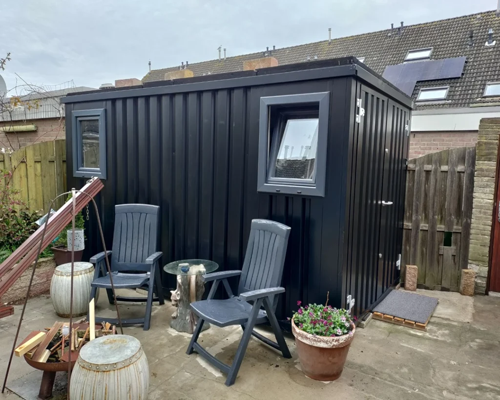 Conteneur avec fenêtres 3 x 2 mètres – double porte sur le côté 3 mètres (grand côté) – toutes couleurs RAL disponibles - Image 2