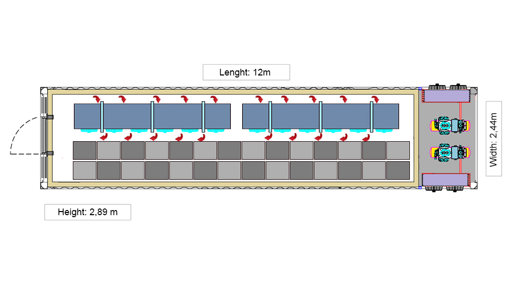 Tunnel de Congélation Conteneurisé Mobile THERMODESIGN MBF 30 XL – Température -40°C – Capacité 10 000 kg/24h – Zone de chargement 12 m² - Image 3