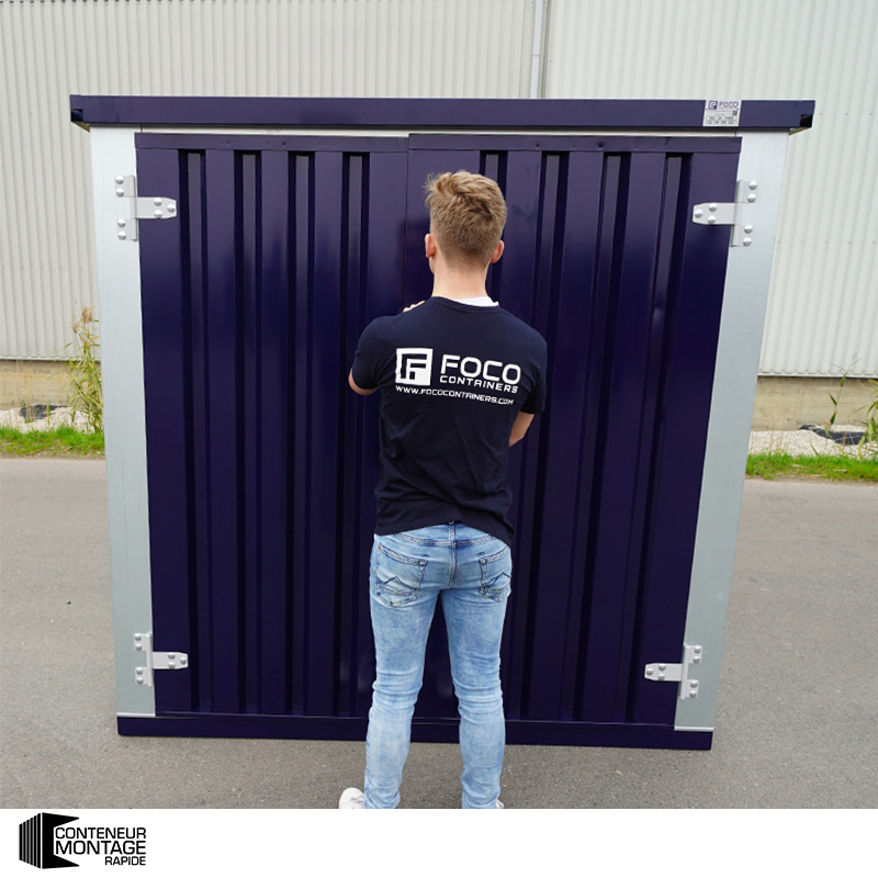 Container 20 pieds – avec double porte sur le petit côté – 6 x 2 mètres (12 m²) - Image 2