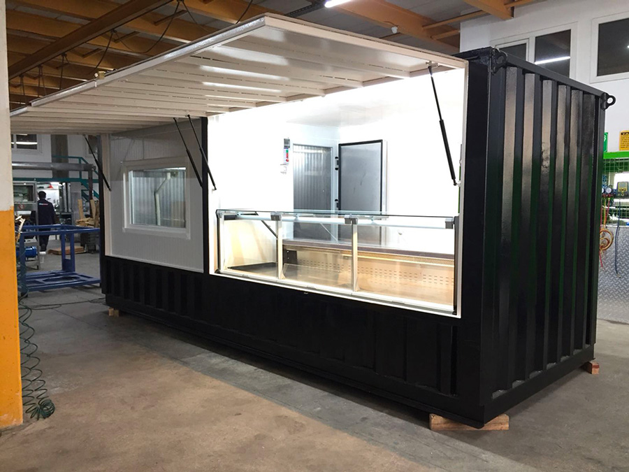 Kiosque mobile conteneurisé Odimer – Boutique mobile 20 pour poissonnerie – 2,2 x 5,85 x 2,45 m - Image 3