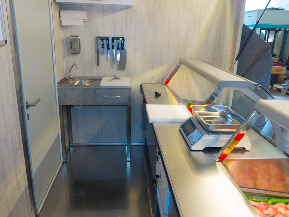 Kiosque mobile conteneurisé Odimer – Boutique mobile 20 pour poissonnerie – 2,2 x 5,85 x 2,45 m - Image 4