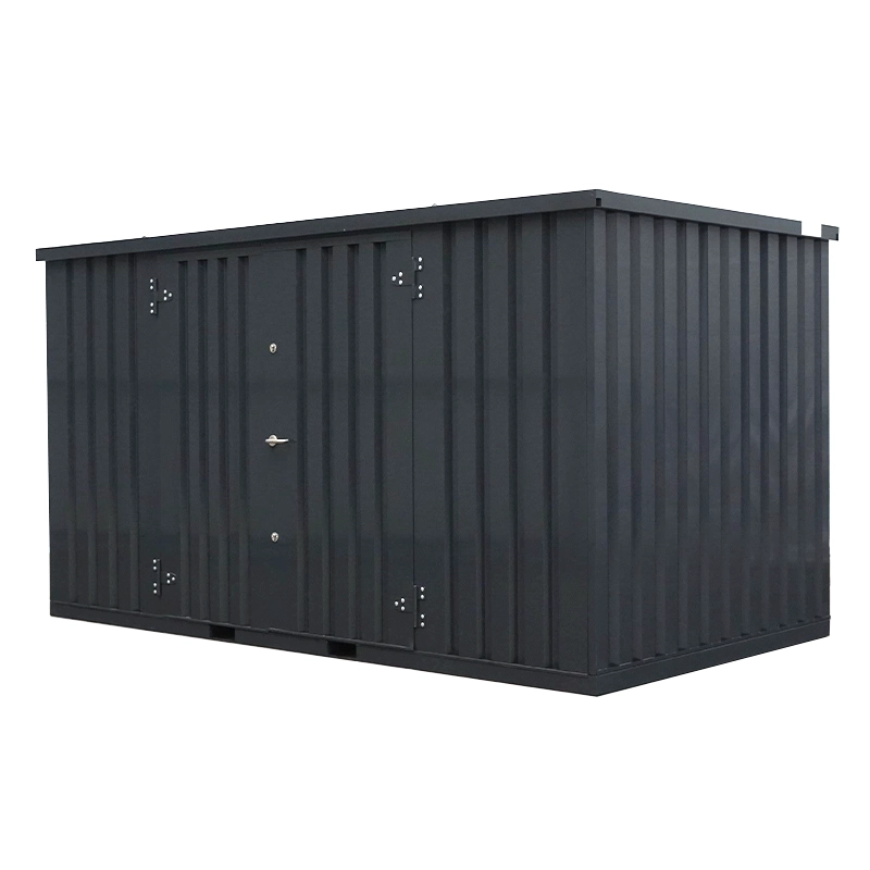 Conteneur démontable anthracite 4 x 2 mètres – avec double porte sur le côté 2 mètres (petit côté) – 7.5 m² – RAL 7016 - Image 1