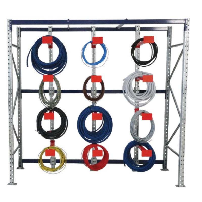 Rack à chutes – Rayonnage modulaire pour stockage de bobines de câbles – Acier galvanisé et epoxy – Charge 80 kg/bras - Image 2