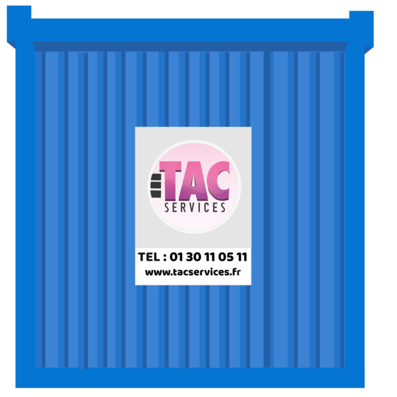 TAC 100 – Container 6 pieds – 6,67 m³ – plancher acier 3mm – passage de fourches 2