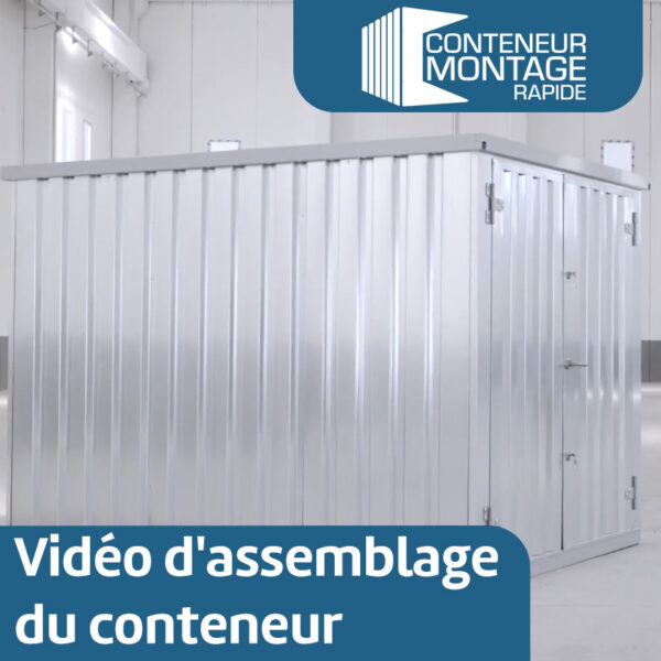 Conteneur démontable 3 x 2 m (5.5 m²) – avec double porte sur le petit côté 2 mètres 2