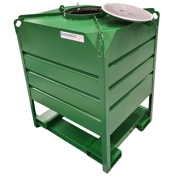 Self-bailing container CAV – Storage solutions for bulk products, volumes from 250 to 2500 liters, stackable - Image 1