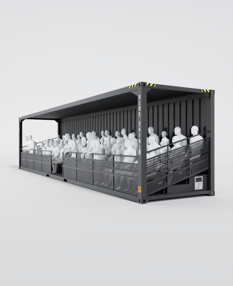 Cargo Tribune grand format robuste et accessible pour les grands événements sportifs, concerts ou festivals – 40HC - Image 1