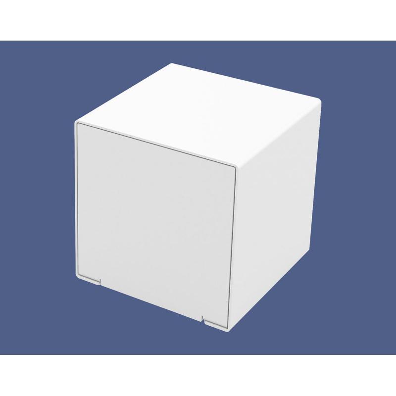 Cube KUB acier – Blanc RAL 9010 - Image 1