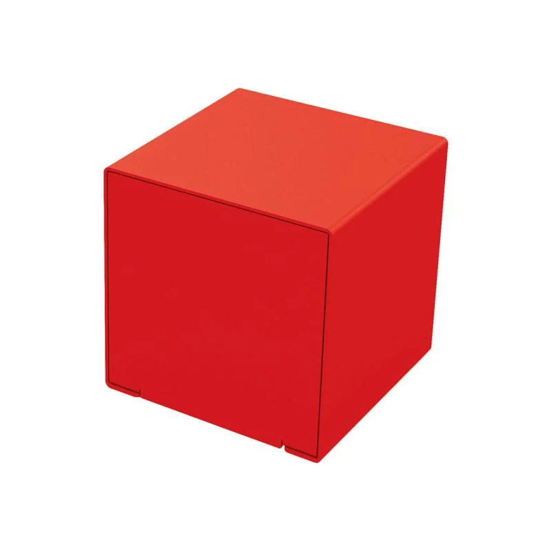 Cube KUB acier – Rouge RAL 3020 - Image 1