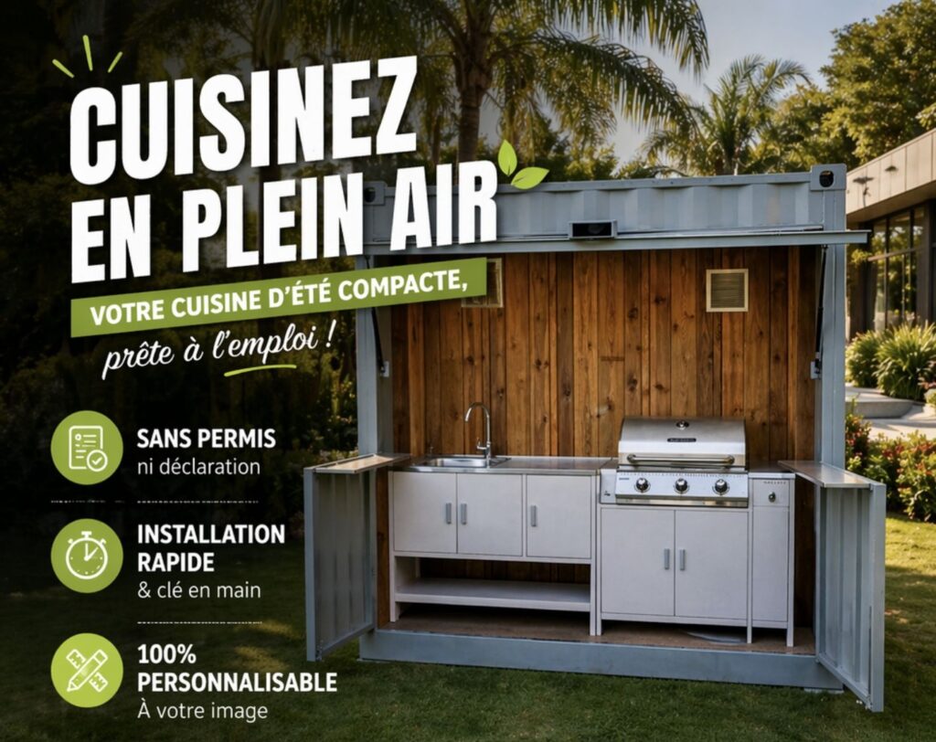Cuisine d&rsquo;été compacte (sans permis ni déclaration) - Image 1