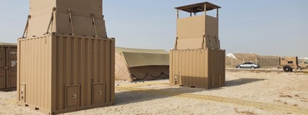 Conteneur Tour de Guet – solution de surveillance militaire rapide et robuste avec blindage Stanag II - Image 1