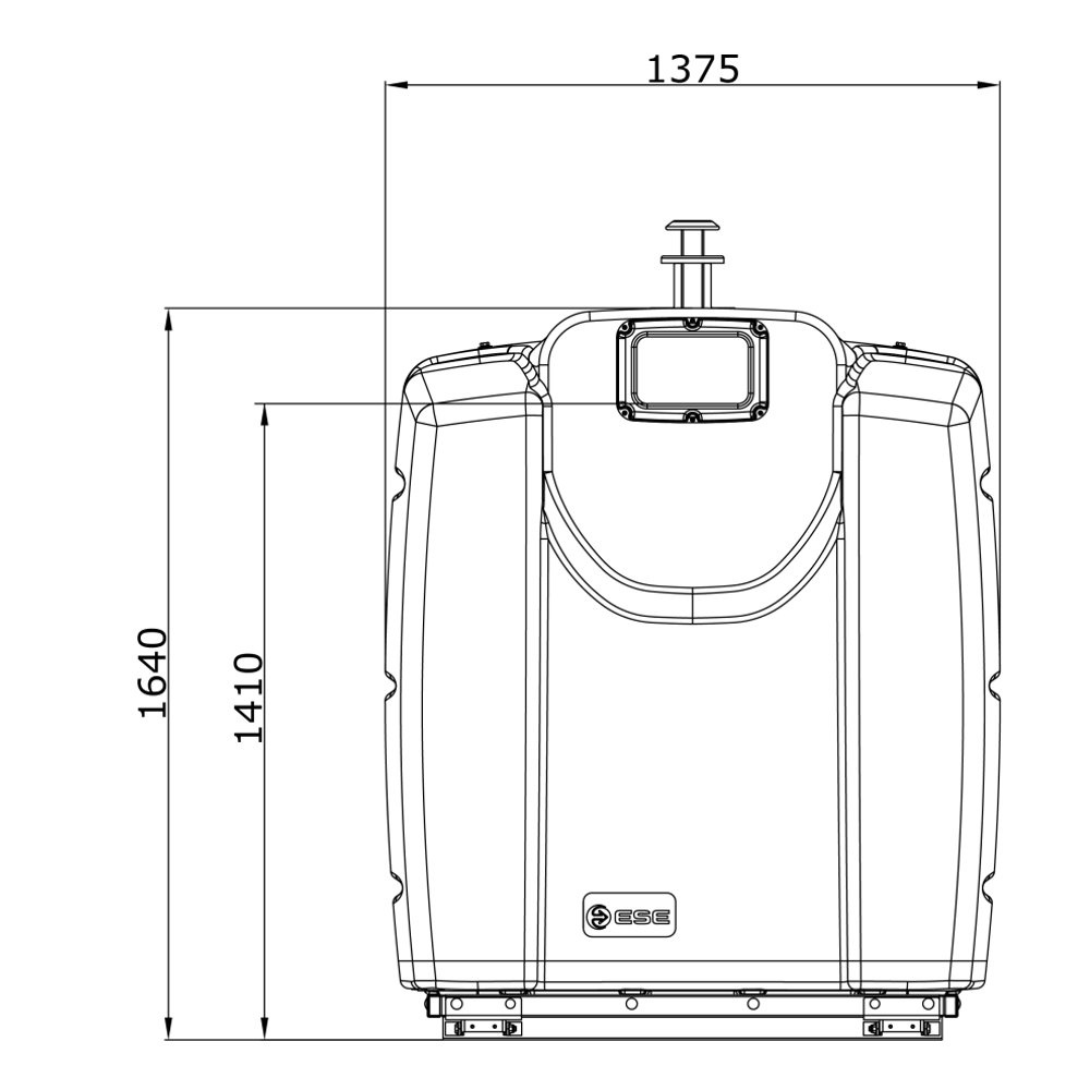 HARMONIE P 3 – Conteneur HDPE 2.70 m³, charge utile 1,090 kg - Image 2