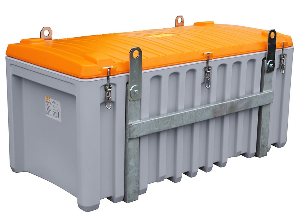 Coffre de chantier 750 L grutable – Coffre de stockage polyéthylène 170x86x80 cm 1