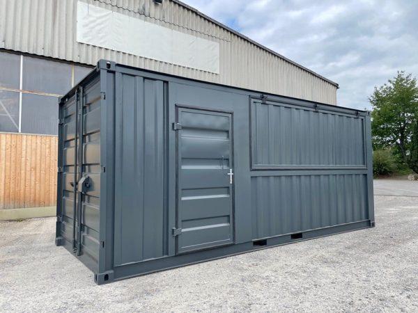 Conteneur bar 20 pieds – grande ouverture latérale et frontale basculante – structure acier robuste - Image 2