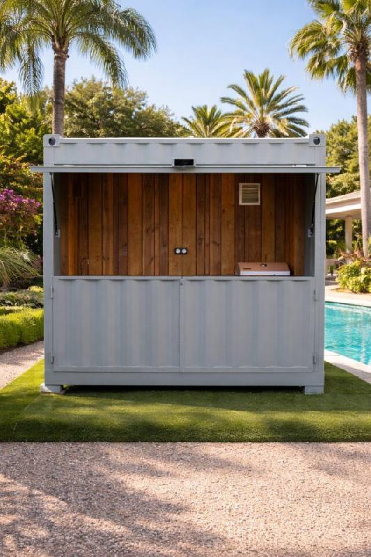Cuisine d&rsquo;été compacte en container maritime aménagé – 100% personnalisable – sans permis ni déclaration - Image 2