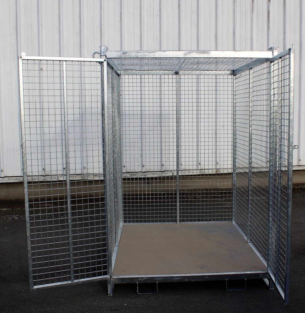 Conteneur grillagé sécurisé gerbable galva_2756 2