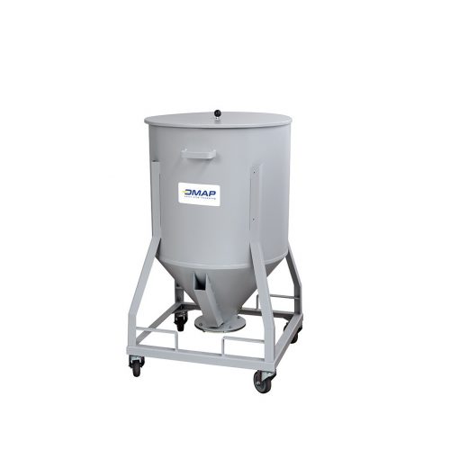 Conteneur de stockage Omap série CS – Capacité 210 à 500 litres – Acier peint avec roulettes - Image 1
