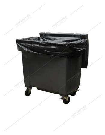 750L NOIR BD / 30µ Housses conteneurs – Réf 358075, carton x50 - Image 1