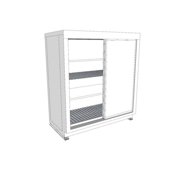 Conteneur isolé 60 mm de 3 mètres, 2 niveaux – stockage grande capacité 1