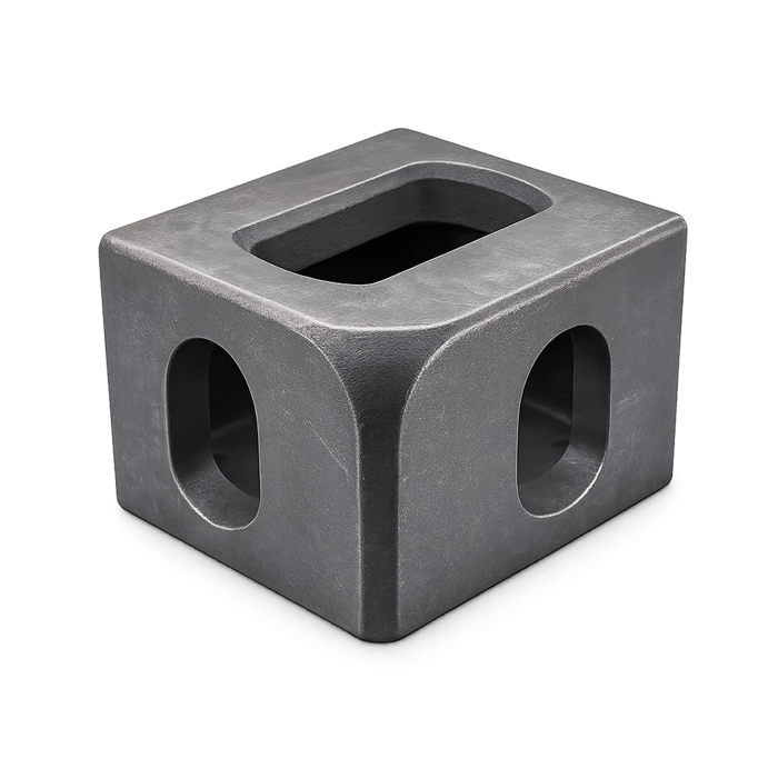 Coin ISO container maritime (x1) – corner casting acier moulé haute résistance, norme ISO 1161 - Image 1