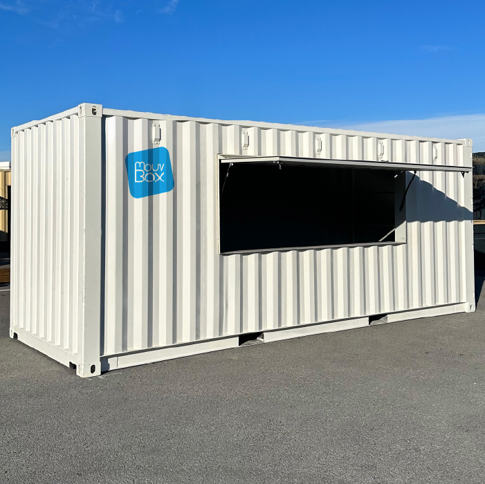 Snack Box 20 pieds (version Dynamique) – Container restaurant aménageable, 14 m², 33 m³, neuf ou 1er voyage - Image 3