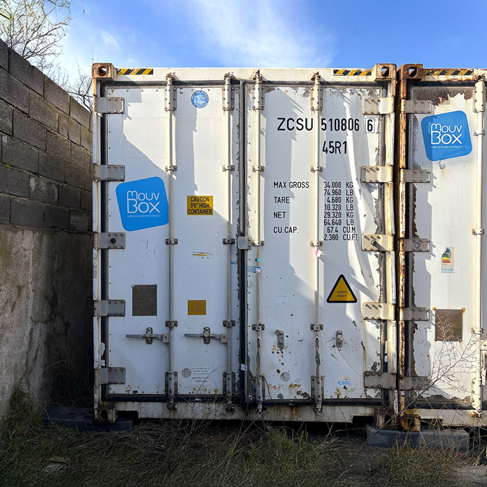 Container frigorifique 40 pieds High Cube occasion – 68 m³ – 26 m² – étanche - Image 1