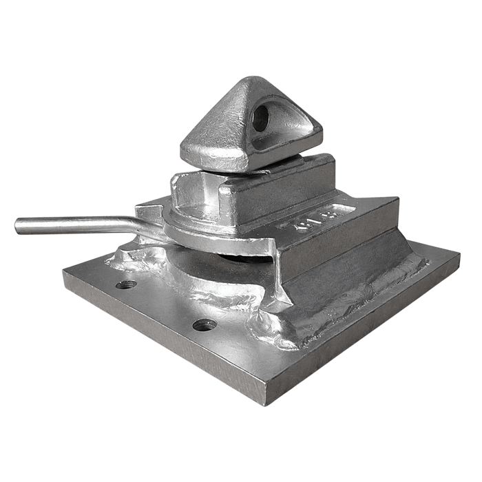 Twistlock avec support de fixation intégré – acier galvanisé, 12,15 kg, pour containers ISO - Image 1