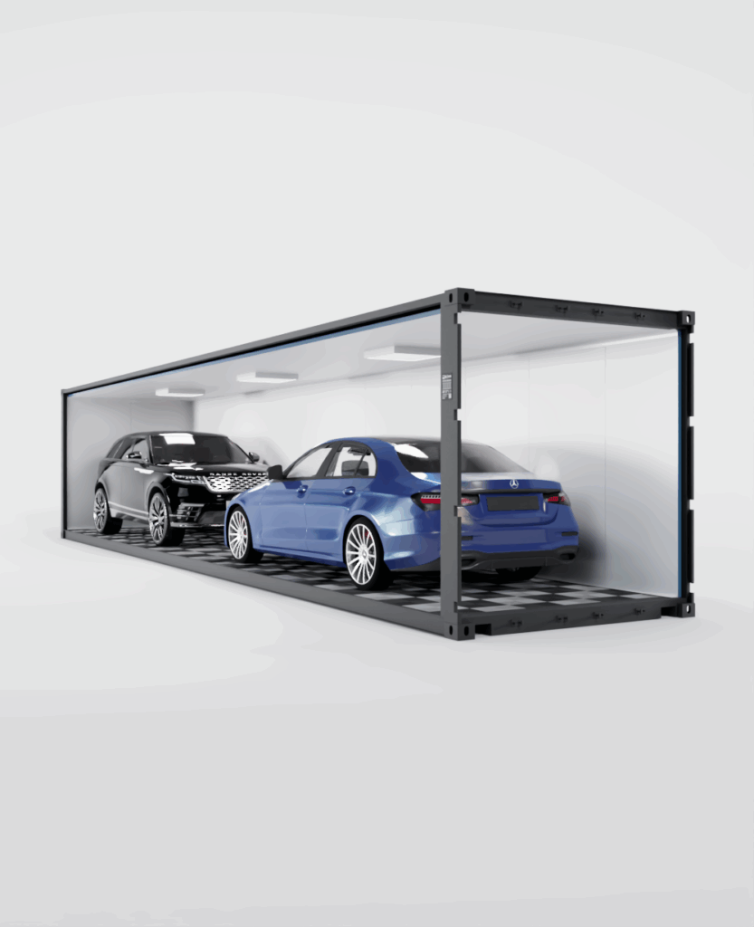 Cargo Storage™ 40 – Conteneur maritime 40 pieds avec porte de garage, acier Corten, 12.19 m x 2.43 m x 2.59 m, 67.50 m³ 2