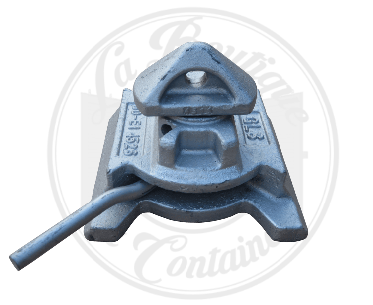 Twistlock inférieur à souder – Fixation container maritime en acier moulé Jis-SCW480 galvanisé à chaud, 160 x 175 x 128 mm 1