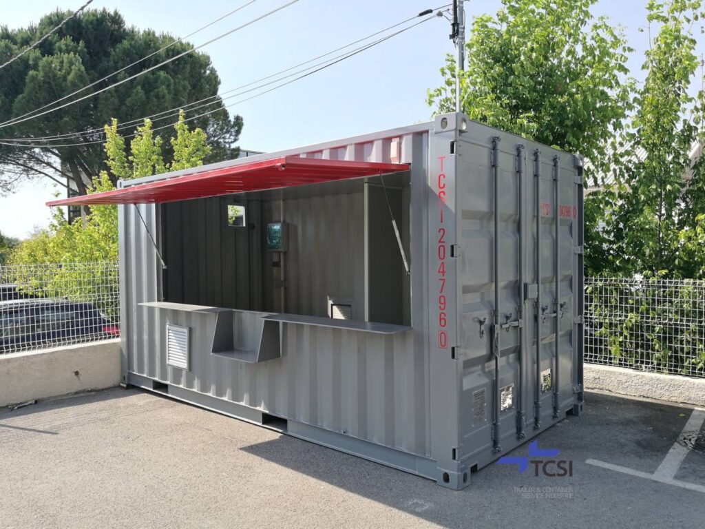 Container aménagé en snack à Montpellier – Aménagement sur mesure par TCSI 1