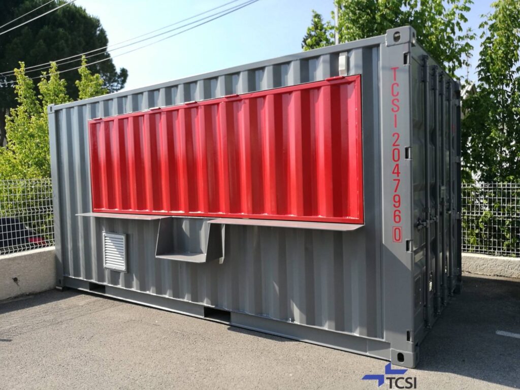 Container aménagé en snack à Montpellier – Aménagement sur mesure par TCSI 2