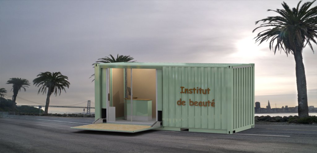 Container Institut de Beauté aménagé sur mesure – 3m, 6m ou 12m, high cube ou open side, neuf ou occasion 1