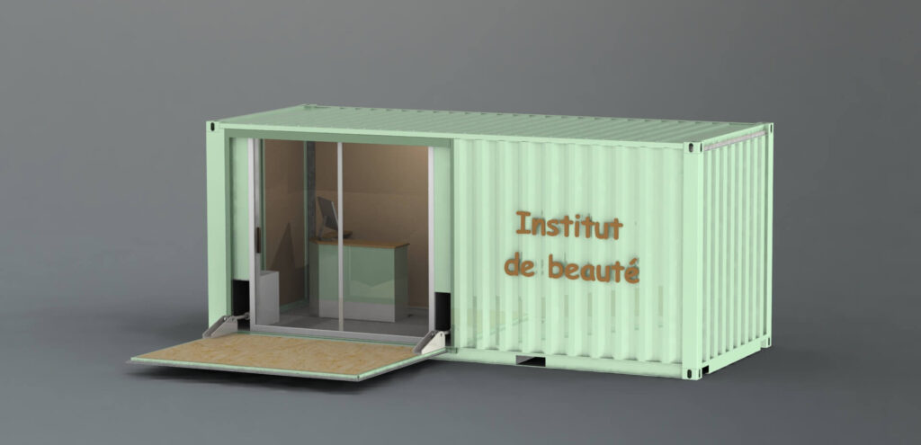 Container Institut de Beauté aménagé sur mesure – 3m, 6m ou 12m, high cube ou open side, neuf ou occasion 2