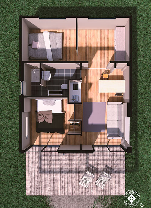 Studio  de  jardin isolé en container/T3 – 42 m2 - Image 3