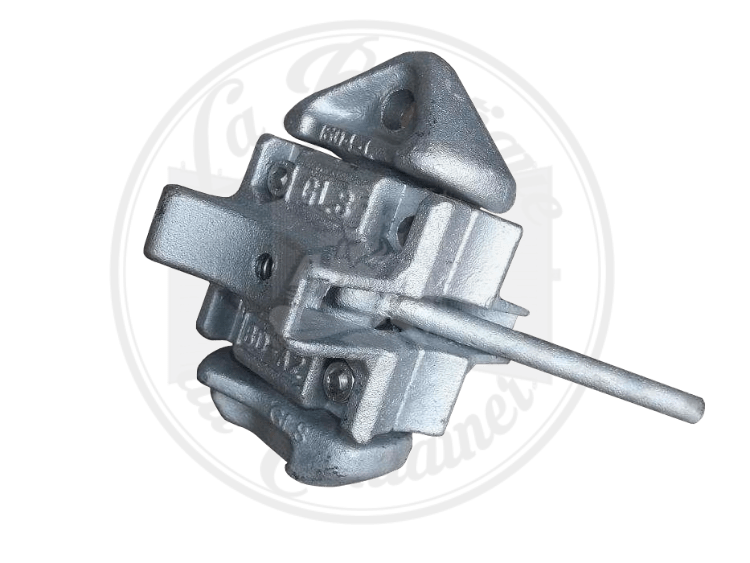 Twistlock intermédiaire container maritime – fixation en métal pour lier deux conteneurs – 132 x 110 x 173 mm 3